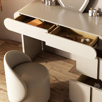 Thumbnail for Minimalist Dressing Table with Stool and LED Mirror - Casatrail.com