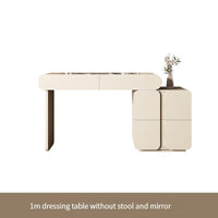 Thumbnail for Minimalist Dressing Table with Stool and LED Mirror - Casatrail.com