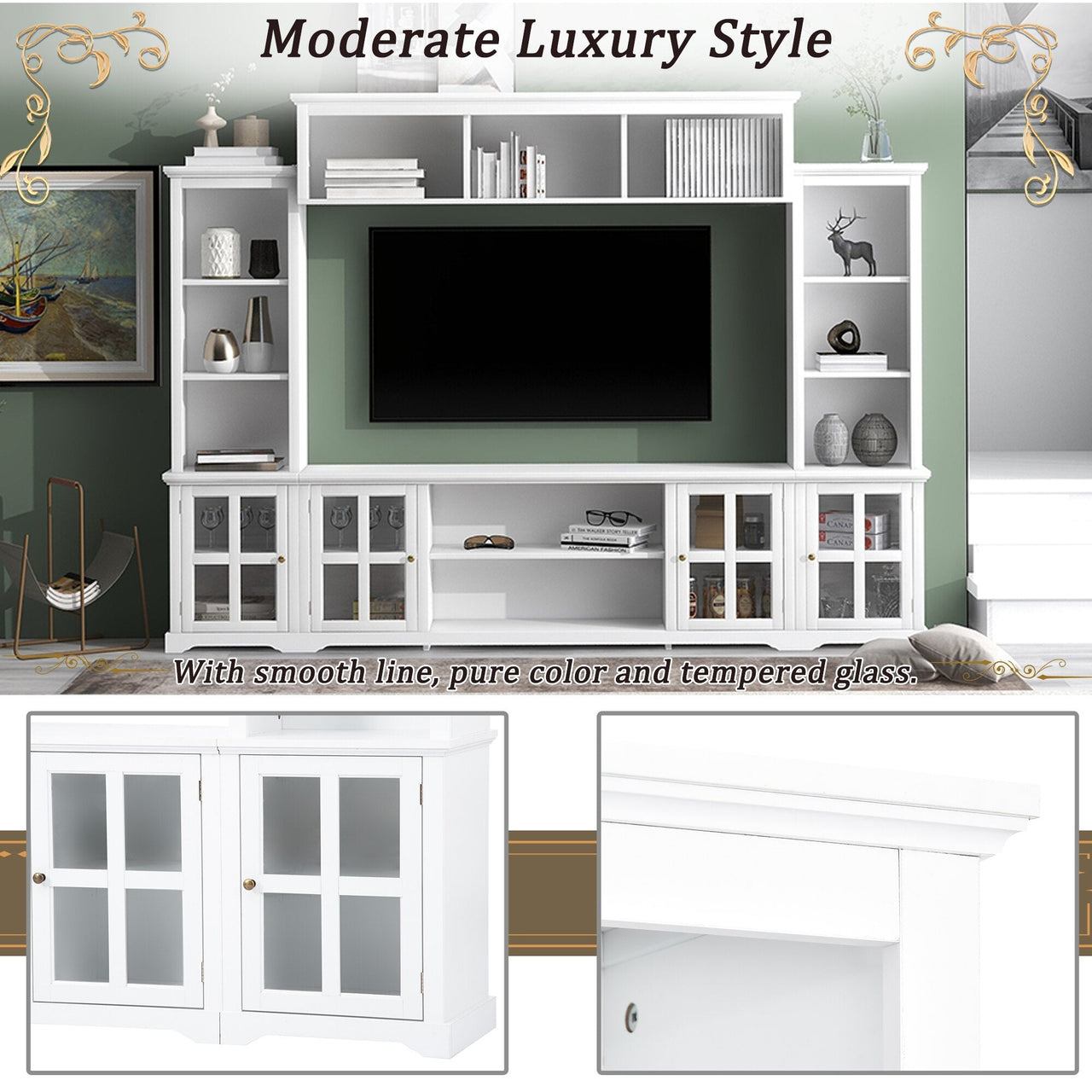 Minimalist Entertainment Wall Unit for TVs Up to 70" - Casatrail.com