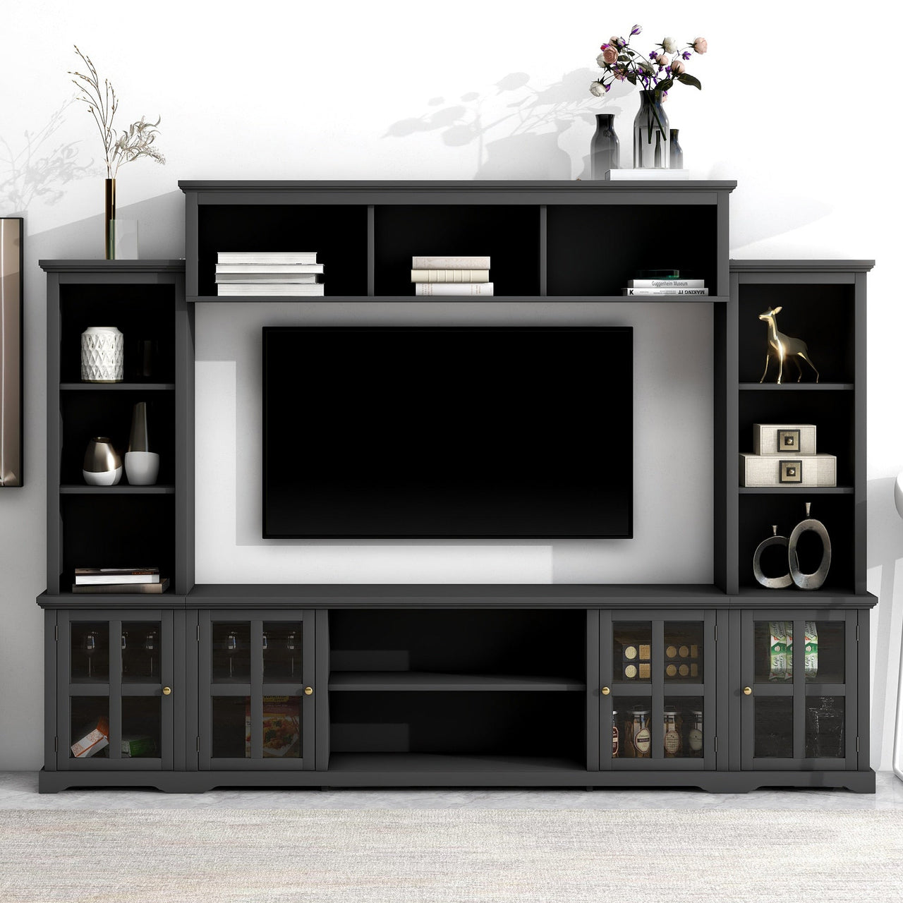 Minimalist Entertainment Wall Unit for TVs Up to 70" - Casatrail.com