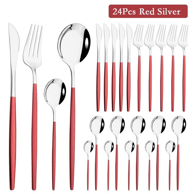 Mint Silver Dinnerware Set - 24pcs - Casatrail.com