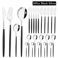 Thumbnail for Mint Silver Dinnerware Set - 24pcs - Casatrail.com