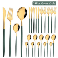 Thumbnail for Mint Silver Dinnerware Set - 24pcs - Casatrail.com