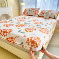 Thumbnail for Missdeer Velvet Fitted Sheet Cartoon Style Bedspread - Casatrail.com