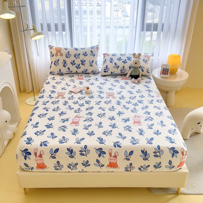 Missdeer Velvet Fitted Sheet Cartoon Style Bedspread - Casatrail.com