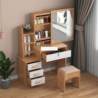 Thumbnail for Modern Dresser with Mirror and Lock Stool - Casatrail.com