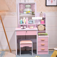 Thumbnail for Modern Dresser with Mirror and Lock Stool - Casatrail.com