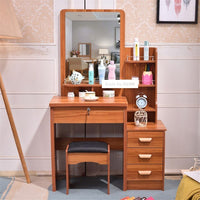 Thumbnail for Modern Dresser with Mirror and Lock Stool - Casatrail.com