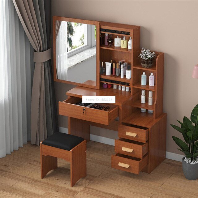 Modern Dresser with Mirror and Lock Stool - Casatrail.com