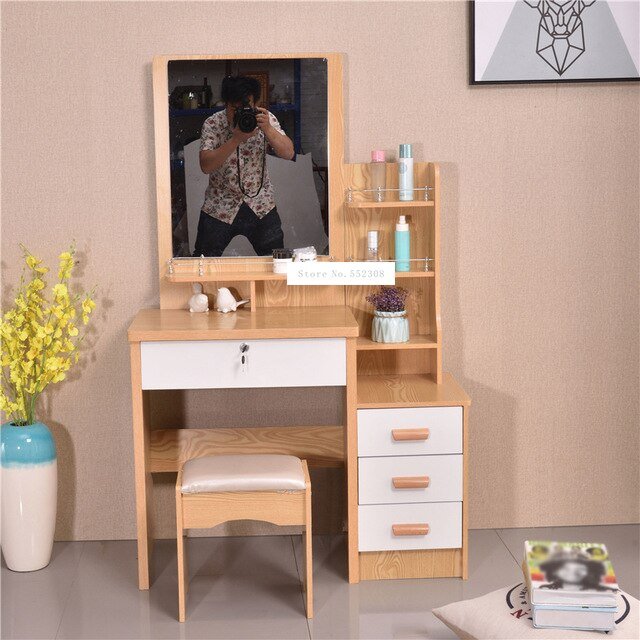 Modern Dresser with Mirror and Lock Stool - Casatrail.com