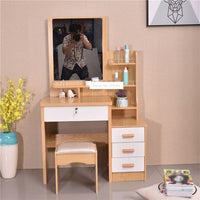 Thumbnail for Modern Dresser with Mirror and Lock Stool - Casatrail.com