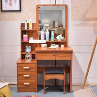 Thumbnail for Modern Dresser with Mirror and Lock Stool - Casatrail.com