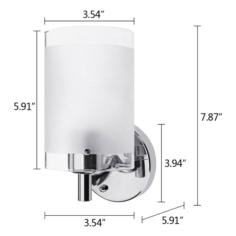 Modern E27 LED Wall Light with Glass Sconce (Bulb Not Included) - Casatrail.com