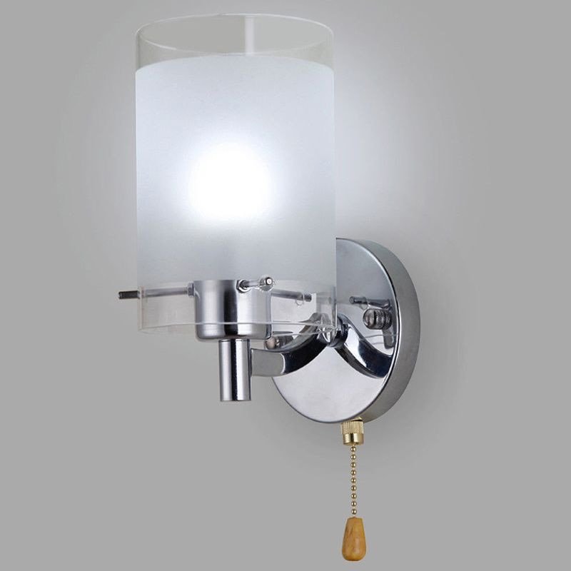 Modern E27 LED Wall Light with Glass Sconce (Bulb Not Included) - Casatrail.com