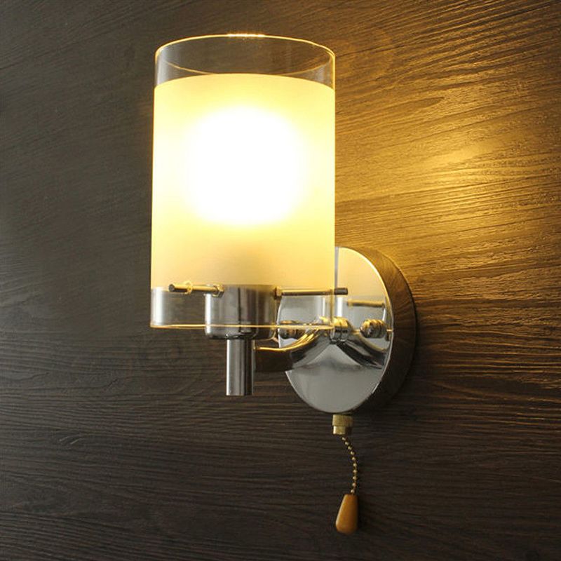 Modern E27 LED Wall Light with Glass Sconce (Bulb Not Included) - Casatrail.com