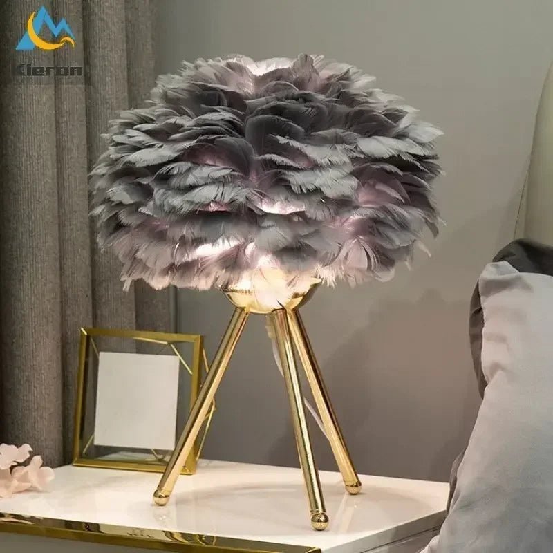 Modern Feather LED Table Lamp - Casatrail.com