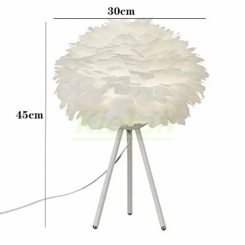 Modern Feather LED Table Lamp - Casatrail.com