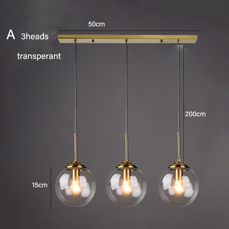 Modern Glass Ball Chandelier - Pendant Lights - Casatrail.com