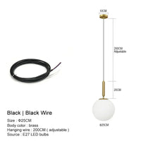 Thumbnail for Modern Glass Ball LED Pendant Light - Casatrail.com