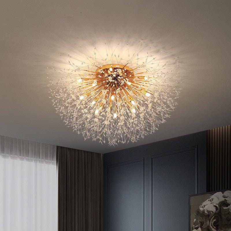 Modern Gold and Crystal Dandelion Chandelier - Casatrail.com