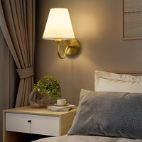 Thumbnail for Modern Gold Fabric Bedroom Wall Lamp - Casatrail.com