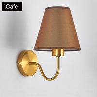 Thumbnail for Modern Gold Fabric Bedroom Wall Lamp - Casatrail.com