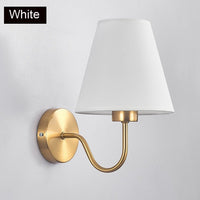 Thumbnail for Modern Gold Fabric Bedroom Wall Lamp - Casatrail.com