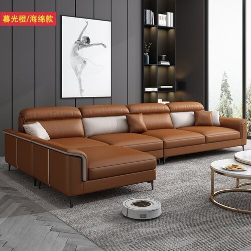 Modern Lazy Leather Sectional Sofa - Casatrail.com