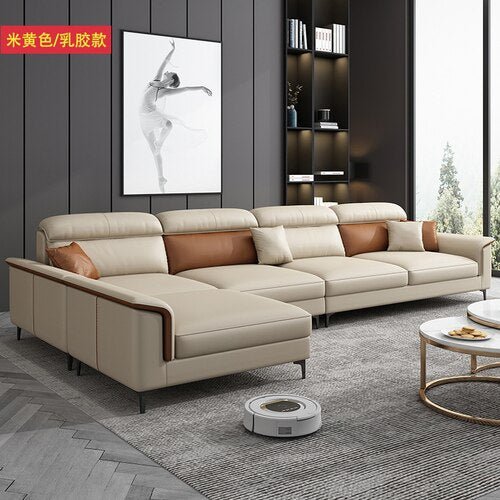 Modern Lazy Leather Sectional Sofa - Casatrail.com