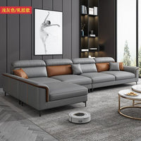 Thumbnail for Modern Lazy Leather Sectional Sofa - Casatrail.com