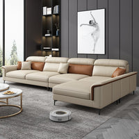 Thumbnail for Modern Lazy Leather Sectional Sofa - Casatrail.com