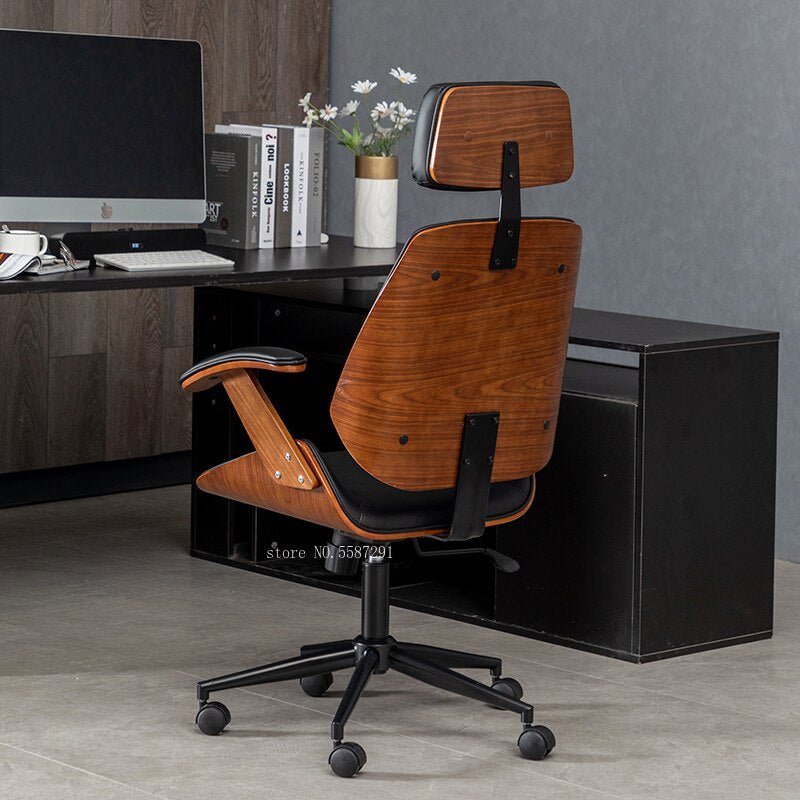 Modern Leather Gaming Chair - Lift Swivel Backrest and Comfortable - Casatrail.com