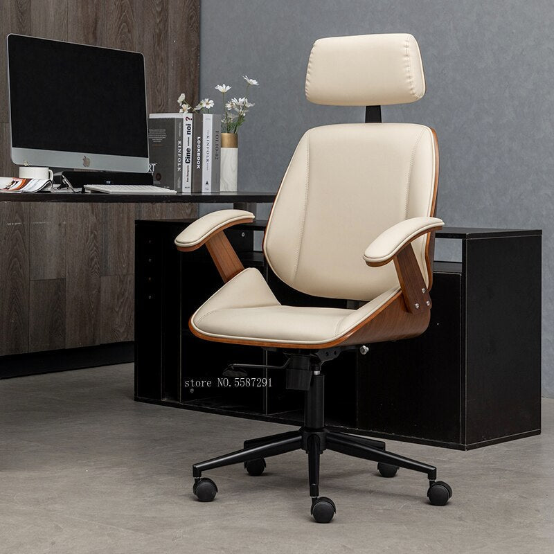 Modern Leather Gaming Chair - Lift Swivel Backrest and Comfortable - Casatrail.com