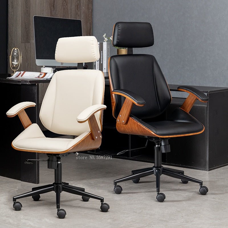 Modern Leather Gaming Chair - Lift Swivel Backrest and Comfortable - Casatrail.com