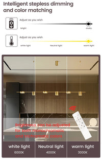 Thumbnail for Modern LED Chandelier with Dimmable Indoor Lighting - Casatrail.com