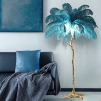 Thumbnail for Modern LED Floor Lamp with Ostrich Feather Design - Casatrail.com