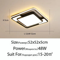 Thumbnail for Modern LED Square Ceiling Lamp - Casatrail.com