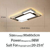 Thumbnail for Modern LED Square Ceiling Lamp - Casatrail.com