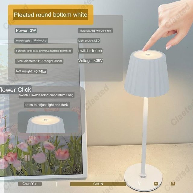 Modern LED Table Lamp with Wireless Charging - Casatrail.com