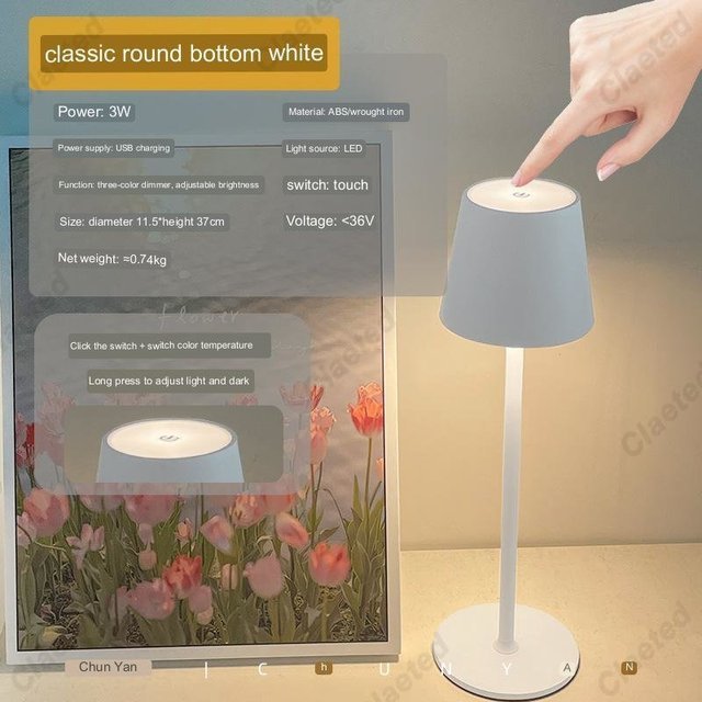 Modern LED Table Lamp with Wireless Charging - Casatrail.com