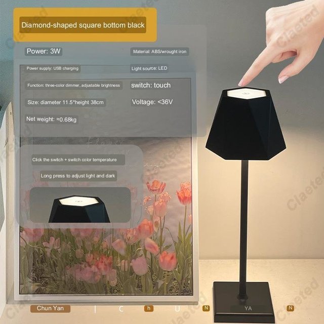 Modern LED Table Lamp with Wireless Charging - Casatrail.com