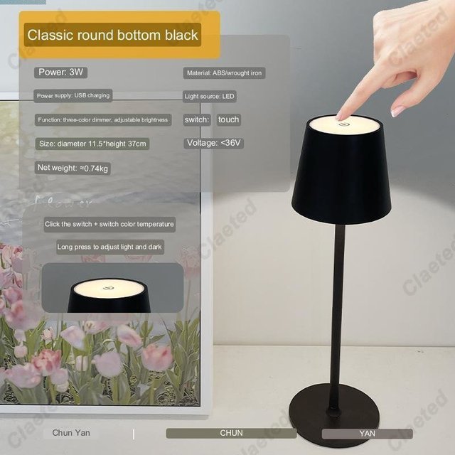 Modern LED Table Lamp with Wireless Charging - Casatrail.com