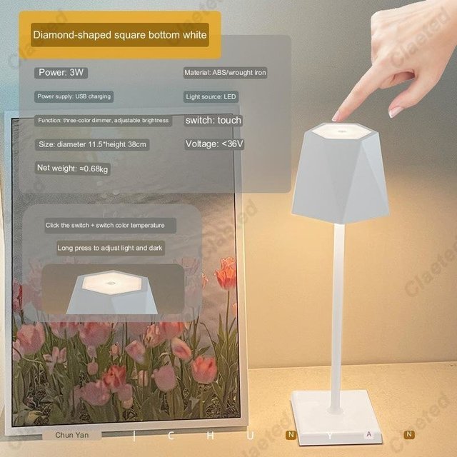 Modern LED Table Lamp with Wireless Charging - Casatrail.com