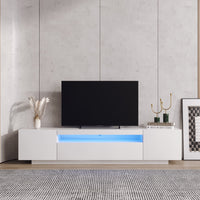 Thumbnail for Modern LED TV Cabinet with Lights and Storage Drawers - Casatrail.com