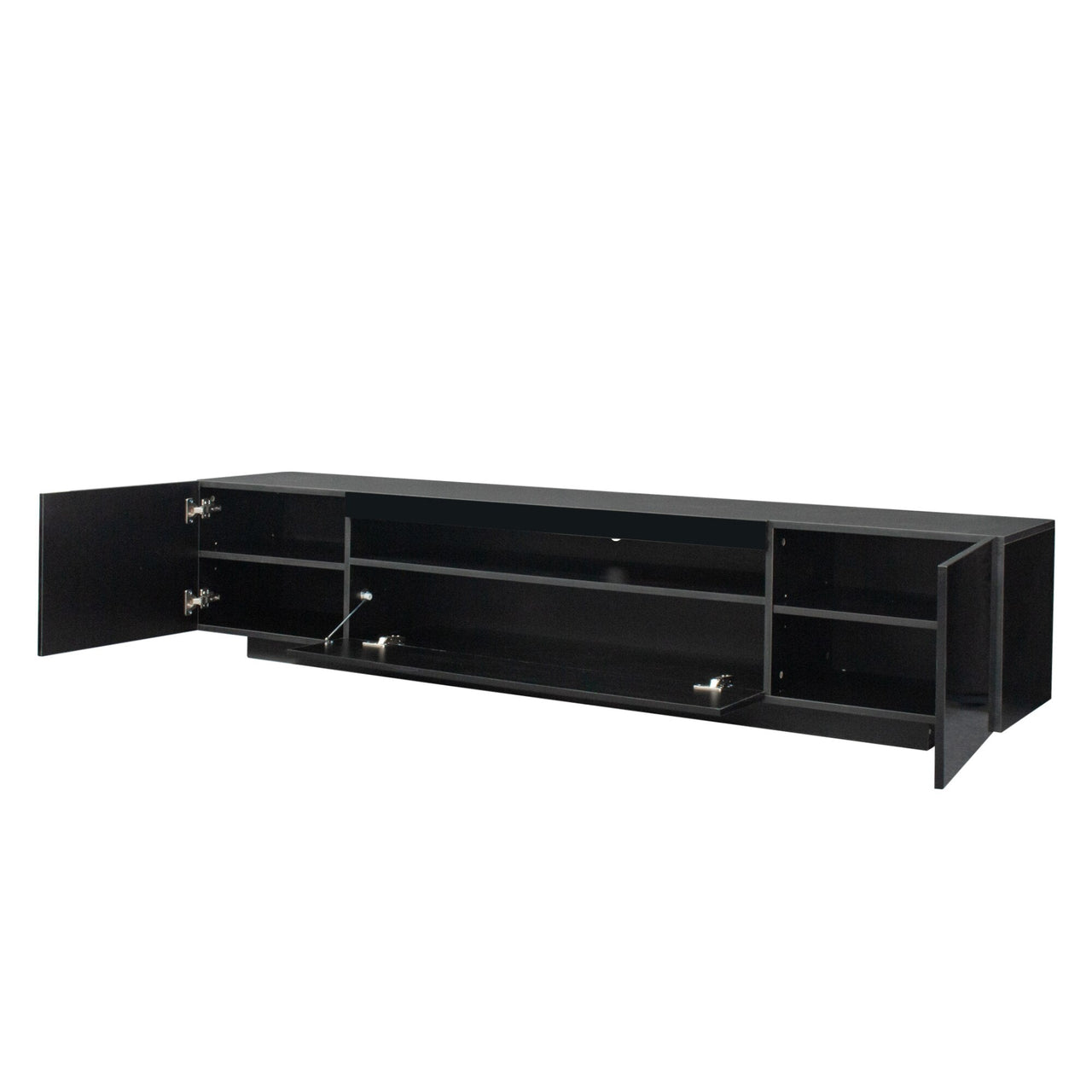 Modern LED TV Cabinet with Lights and Storage Drawers - Casatrail.com