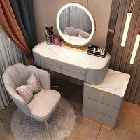 Thumbnail for Modern LED Vanity Desk Dresser Table for Household Bedroom - Casatrail.com