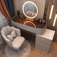 Thumbnail for Modern LED Vanity Desk Dresser Table for Household Bedroom - Casatrail.com