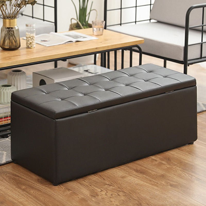 Modern Long Bench Stool for Entryway with Footrest - Casatrail.com