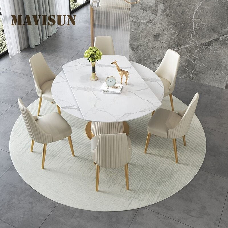 Modern Luxury Marble Dining Table Set - Casatrail.com
