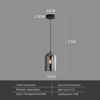 Thumbnail for Modern Minimalist Glass Ceiling Light with Nordic Texture - Casatrail.com